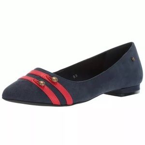 Callisto Women Bookstore Ballet Flat Navy Suede 9M